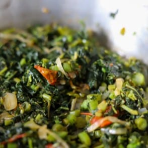 Steamed Callaloo.